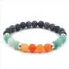 Charme Pulseiras Pedra Chakra Pulseira Weathering Ágata Cura Homens Mulheres Jóias Elastic Bead Drop Delivery Dhthk