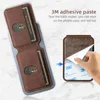 Retro Magnetic Litchi Grain Leather Case for iPhone Samsung LG Nokia Google Xiaomi Redmi Motorola Sony Cellphone Universal Multiple Card Slots Wallet Bracket Shell