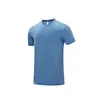 AL0LULU With Logo Nylon quick-drying T-shirt men's fitness running loose round neck ice silk training clothes sports short sleeves