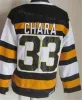 Hockey Hommes Hockey Sur Glace Vintage Rétro 33 Zdeno Chara Jersey 37 Patrice Bergeron 30 Gerry Cheevers 77 Ray Bourque Couture Accueil Noir Jaune W