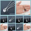 Pendant Necklaces Friends Stitching For Lovers Charm Necklace Colar Mascino Taiji Gossip Yin Yang Couple Drop Delivery Jewelry Pendan Dhoaq