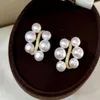 Dangle Earrings S925 Silver Pearl Zircon Steamed Bun Earring Classic Hook Cultured Wedding Mother's Day SOLID Thanksgiving
