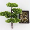 Noel Süslemeleri Simülasyon Çam İğneleri Cypress Bitkiler Bonsai Sahte Çiçek Yapay Tencereler İç Oturma Odası Yaratıcı Dekorasyon 231205
