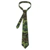 Bow Ties Green Brown Camo Tie Woodland Camouflage Design Neck Classic Elegant Collar For Men Cosplay Party Necktie Accessories