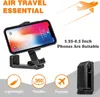 Suporte universal para telefone para avião de voo, montagem com visualização mãos-livres com rotação dupla multidirecional de 360 graus, tamanho de bolso, acessório essencial de viagem para voar