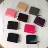 Top Quality Fashion Patent Leather Short Wallet For Lady Shinny Leather Card Holder Coin Purse Wallet Women Wallet Classic Zipper 334a