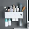 Portaspazzolino invertito ad adsorbimento magnetico Distributore automatico di dentifricio Spremiagrumi Accessori per il bagno Home267u