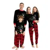 Famille correspondant tenues joyeux Noël adulte enfants bébé années vêtements dessin animé imprimé vêtements de nuit pyjamas doux Noël maison look 231204