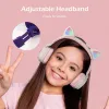 LED Cat Ear Noise Cancelling Headphones Bluetooth 5.0 Young People Kids Headset Support TF Card 3.5mm Plug With Mic LL