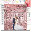 Party Decoration Smallpink 6-18pcs 3D Bling Sparkle Sequin Panels Shimmer Wall Backdrop för Birthday Mariage Event Gold Color Decorations