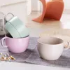 Tasses de paille de blé, tasse de lait, café européen, petit déjeuner, tasse de thé, Couple, tasses d'eau potable simples et