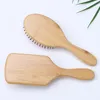 Peigne à cheveux en bois de bambou, brosse à palette saine, brosse de Massage des cheveux, peigne de soins capillaires pour le cuir chevelu, outils de coiffure