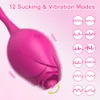 Sex Toy Massager Rose Love Egg Wearable Slicking vibrerande G-Spot Stimulator Vaginal Massage Dildo Vuxna leksaker för kvinnliga par