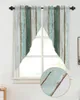 Curtain Vintage Farm Barn Wood Grain Gradient Curtains For Children's Bedroom Living Room Window Kitchen Triangular