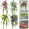 Juldekorationer Artificial Silk Morning Glory Fake Vine Flowers Simulation Petunia Rattans For Wedding Home Party Diy Table Hanging Basket Decor 231205