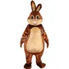QERFORMANCE Costume da coniglio marrone Costume da mascotte coniglietto in peluche con maschera per abito pasquale per feste per adulti2283