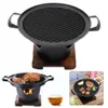 Style japonais créatif une personne four de cuisson maison cadre en bois poêle à alcool cadeau Mini Barbecue four Grill coréen Bbq 210724233l