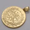 Ожерелья с подвесками, классическое Османское турецкое золотое ожерелье с монетами, мужское ожерелье-амулет, ювелирные изделия, кулон2872