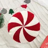 Stol täcker Merry Xmas Red White Swirls Christmas Sweet Sweet Candy Cane Throw Pillow Cusions täcker kuddar för soffa dekorativ kudde 231204