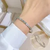 Classic Titanium Steel Armband Designer för kvinnor Luxury Armband Ins Youtu Wind Charm Armband Minimalistiska gränsöverskridande Fritillaria Armele