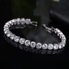 11 11 Bracciale tennis per donna con ciondolo 6 mm rotondo zirconi cubici Pulseira gioielli da sposa classici Bracciale da donna1237q