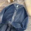 Herrjackor 2024 Casual Cotton Denim Jacket Jean Coats Round Collar Retro Famous Street Ytterkläder Klädmärke Spring Autumn Y89