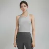 To Street Tank Ebb Tops con sujetador acolchado Lu-03 Racerback chaleco de Yoga acanalado Camisa corta deportiva para mujer ropa de gimnasio ps