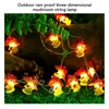 Strings Mushroom String Light Waterdicht Regendicht 30 Kralen 3 Meter 3D Lamp