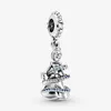 100% 925 srebrne eleganckie eleganckie księżniczki Dangle Charms Fit Oryginalny europejski urok bransoletki moda Women Wedding Engagement Jewe158e