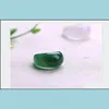 Pierścienie zespołowe Chalcedony Natural Jade Ring 284d Drop Reliody Biżuter