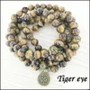 Charme Pulseiras Pulseira de Pedra Natural 108 Mala Yoga Colar Matte Jóias Drop Delivery Dhvlw