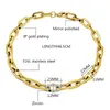 Collane con ciondolo Acciaio inossidabile 316L Donna Uomo Oro Argento Colore Pesante Spessore Collana a maglie grandi con cristalli Bling Collana punk Gioielli 231204