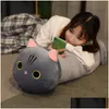 Мягкие плюшевые животные 25100 см Маленькая игрушка-котенок Tra Soft Cat Plushie Серый Оранжевый Белый Утешительный детский подарок Lj201126 Прямая доставка Игрушка Dhdlx