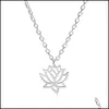 Pendant Necklaces Lotus Choker Necklace Elegant Good Drop Delivery Jewelry Pendants Dh81h