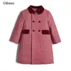 재킷 clibeso 겨울 어린이 코트 소녀 유아 빈티지 재킷 소녀 면밀한 어린이 야외 옷 십대 겉옷 231204