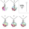 Pendant Necklaces Rainbow Crystals Heart Cremation Urn Necklace For Ashes Charm Memorial Keepsake JewelryPendant256y