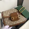 Sadlar väska klassisk designer väska modemärke plånbok vintage damer brun läder handväska designer axelväska