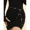 Belts Luxury Metal Tassel Waistband Hip Hop Designer Brand Golden Imitation Pearl Waist Chain Sweater Dress Girdle Decor