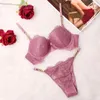 Sexy Set Water Diamond Shoulder Strap Women's Underwear Two piece Sexy Gathering Lace Women's Bra Set Women's Underwear Free Delivery Wholesale 231205