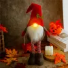 Lighted Christmas Gnome Ornaments Plush Elf Tomte Doll Tier Tray Decor Valentine's Day Thanksgiving Gift 1205