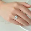 Cluster Rings Inbeaut Design 925 Silver 2 Ct Round Excellent Cut Pass Diamond Test D Color Moissanite Wedding Ring For Women Fine Jewelry