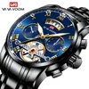 Montre de designer montres VA VOOM en acier inoxydable Tourbillon non automatique mécanique multifonction affaires lumineuses étanche mâle