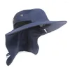넓은 가슴 모자 여름 낚시 하이킹 야외 목 커버 버킷 버킷 부니 플랩 가벼운 퀵 건조 모자 부시 모자