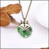 Pendant Necklaces Pretty Necklace Fox Sea Glass Ball Choker Drop Delivery Jewelry Necklaces Pendants Dh6Vv