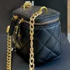 Mini sacs à cosmétiques pour dames, sac à main de styliste classique de luxe en treillis de diamant, sac à bandoulière à boule en métal, sac à chaîne, sac à bandoulière en cuir matelassé