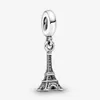 Nieuwe Collectie 100% 925 Sterling Zilver Parijs Eiffeltoren Dangle Charm Fit Originele Europese Bedelarmband Mode-sieraden Accessor197L