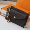 M69431 Uchwyt karty Recto Verso Designer moda damska mini zippy organizator portfel moneta torebka torebka pasek urok Klucz Pouch Pochette AC181p