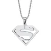 Superman-Anhänger mit Anhänger, überzogene Superman-Halsketten, Schmuck für Männer und Frauen, PN-002209v