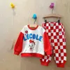 Set di abbigliamento 2023 coreano bambino felpe e pantaloni set autunno casual bambini ragazza ragazzo maglioni cartone animato bambini vestiti scolastici 231205