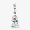 100% 925 Sterling Zilver Enchanted Rose Dangle Charm Fit Originele Europese Charms Armband Mode Vrouwen Bruiloft Verloving Jewelr289A